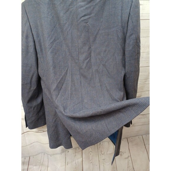 Sean John Tweed Blue Jacket Blazer Sz 41R Wool Silk Blue Brown - Picture 4 of 11